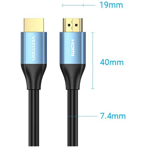 Кабель VENTION HDMI M - M 2.0 м V2.0 4K 60Гц Aluminum Alloy Blue (ALHSH) Тип разъема HDMI - HDMI 