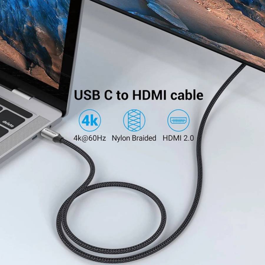 Кабель VENTION USB 3.1 Type-CM - HDMI M 1.5 м 4K Black (CRBBG) Тип роз'єму USB Type-C - HDMI