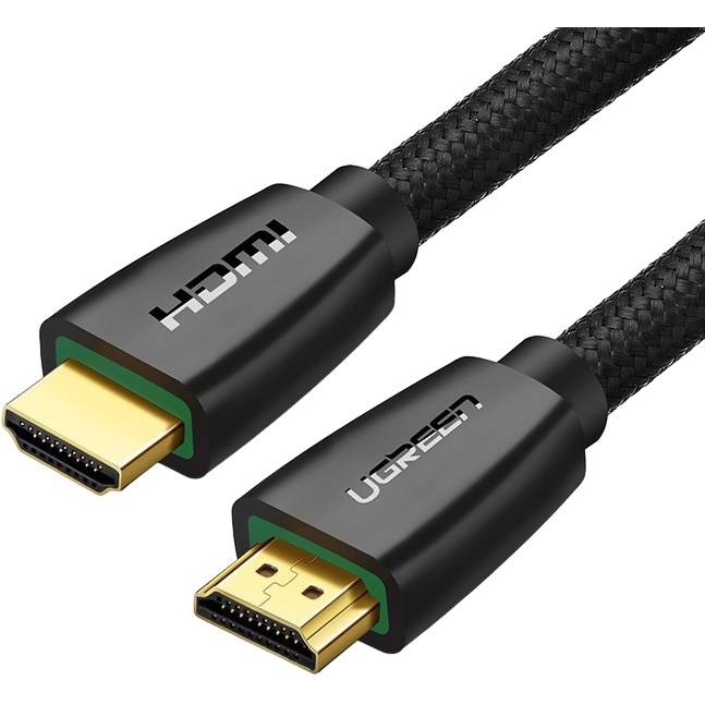 Кабель UGREEN HD118 HDMI to HDMI 2 m v2.0 UltraHD 4K-3D Braided (Black) 40410 Вид кабель
