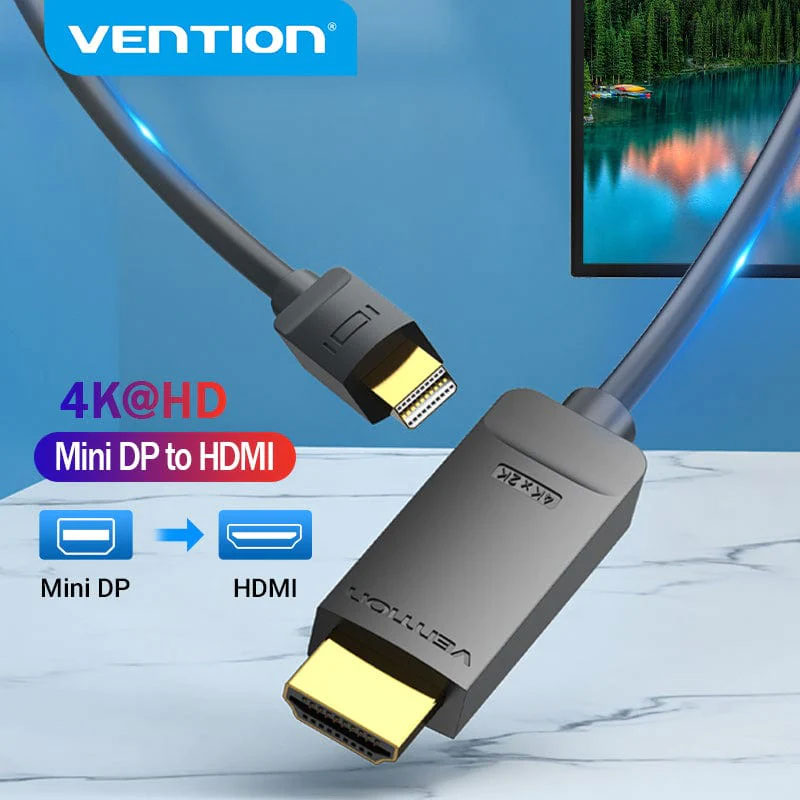 Кабель Vention mini DisplayPort - HDMI v1.2 1.5 м. Black (HAHBG) Вид кабель