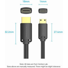 Кабель Vention HDMI - mini HDMI 2 м. (AGHBH)