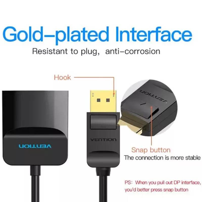 Перехідник VENTION DisplayPort - HDMI 0,2 м (HBGBB) Вид перехідник