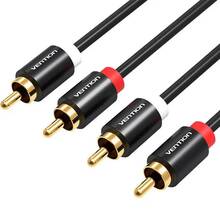 Кабель VENTION 2RCA Male to 2RCA Male Audio Cable 1 м Black (VAB-R06-B100)