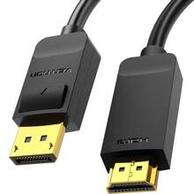 Кабель VENTION DisplayPort - HDMI v1.2 1m Black 4K 30Hz 2K 30Hz (HAGBF)