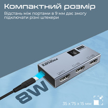 Світч Promate MediaSwitch-2T HDMI to HDMI Silver (mediaswitch-2t)