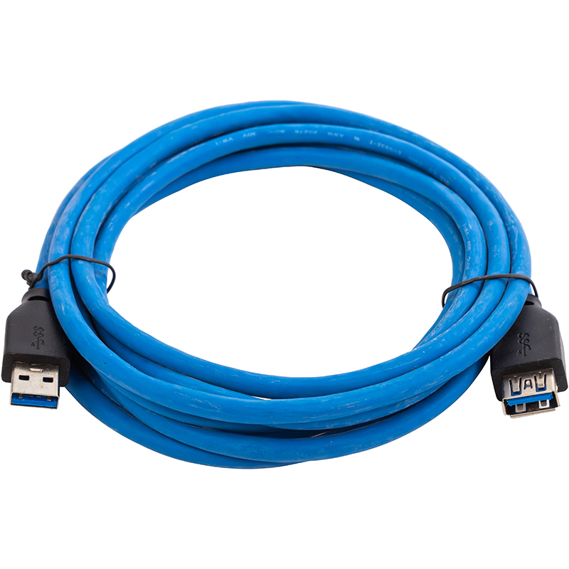 Кабель CABLETIME USB3.0 AF – AM 3 м Blue (CA914616) Разъем 2 USB тип А (папа)