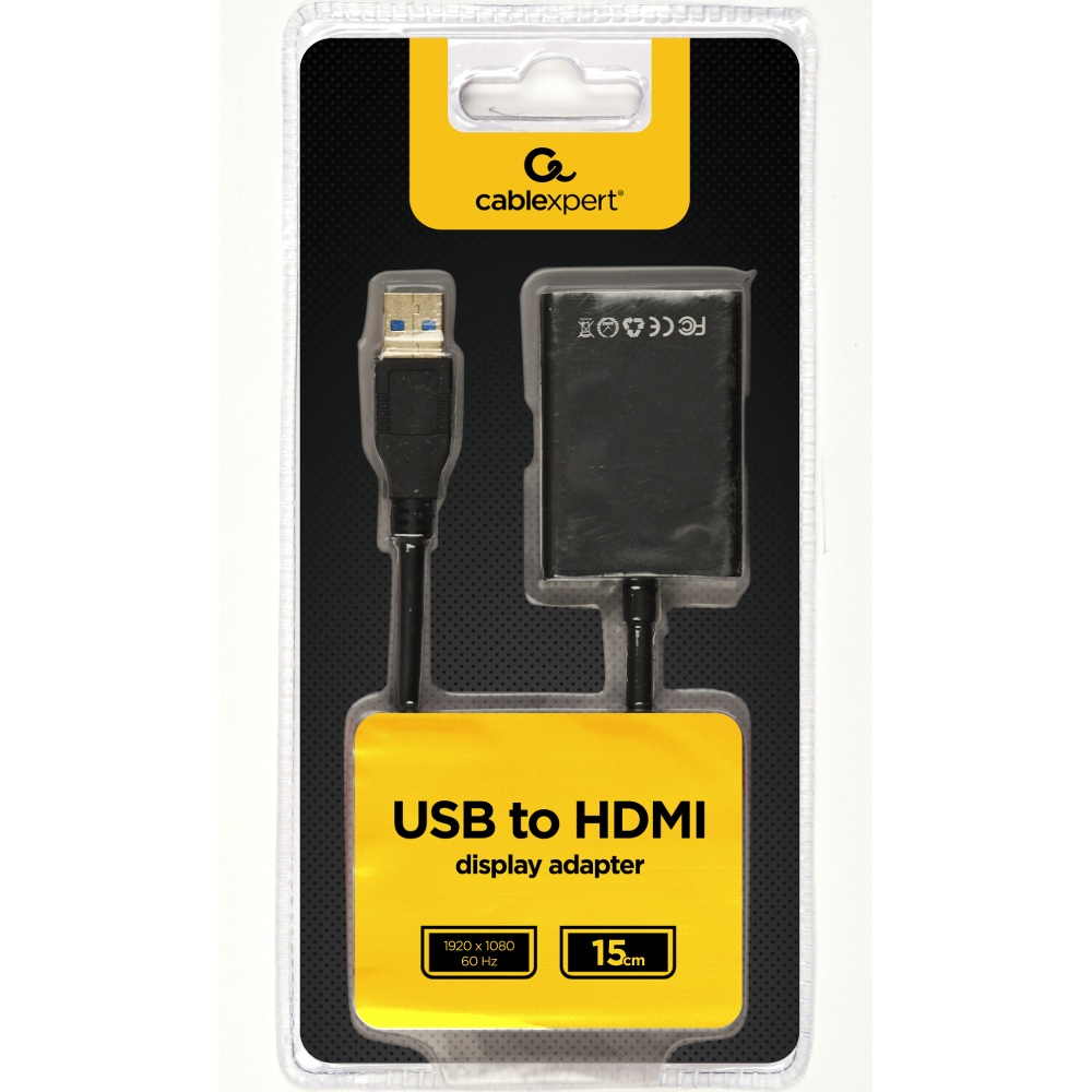 Кабель CABLEXPERT A-USB3-HDMI-02 Конектори папа-мама