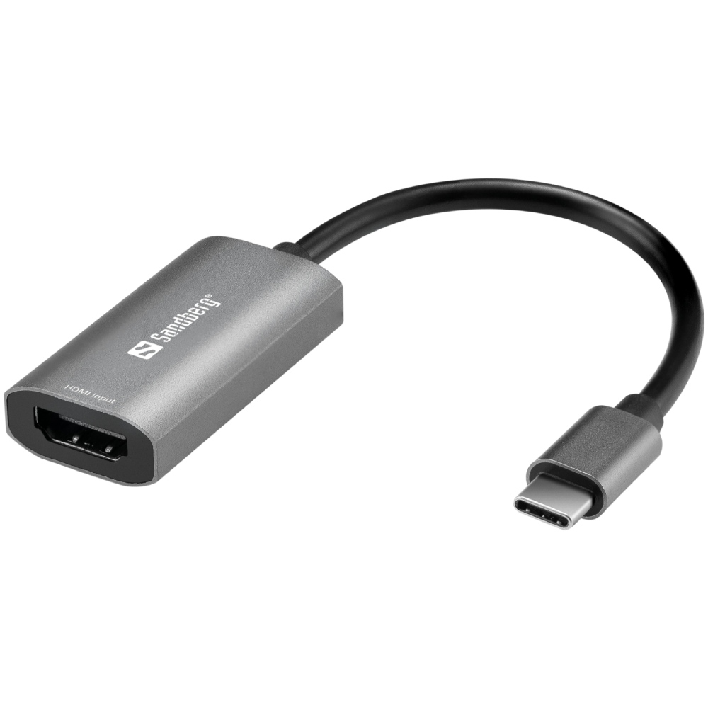 Перехідник SANDBERG USB Type-С - HDMI 4K 18 см Grey (136-36)