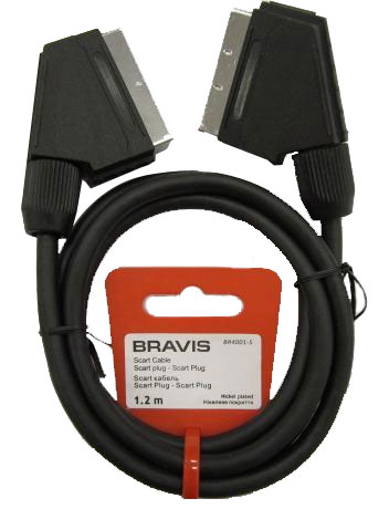 Кабель BRAVIS BR 4001-s Scart-Scart 1.2м