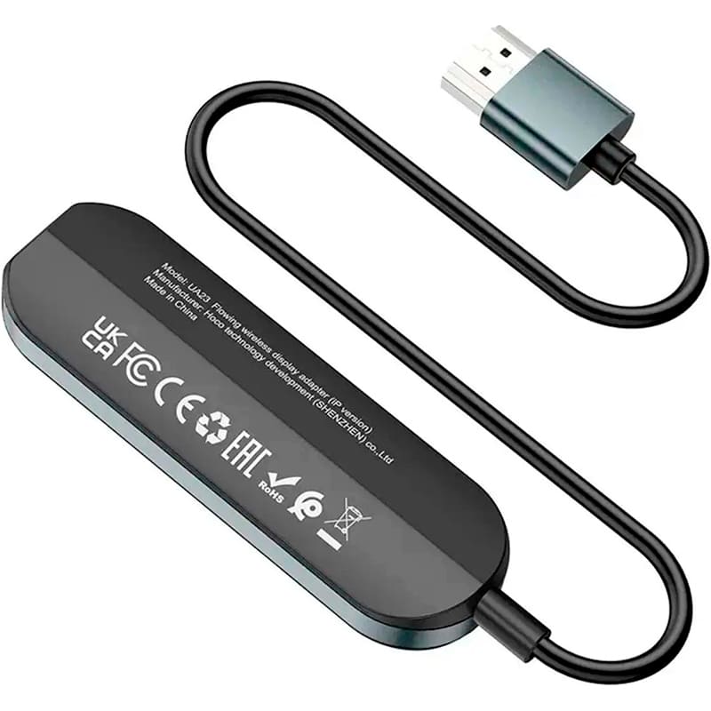 Внешний вид Адаптер HOCO UA23 HDMI - Apple Lightning Black (6931474789785)