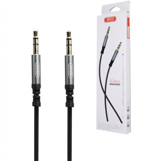 Кабель XO NB121 Audio Cable AUX 1 м Black (XO-NB121) Тип разъема 3.5 - 3.5