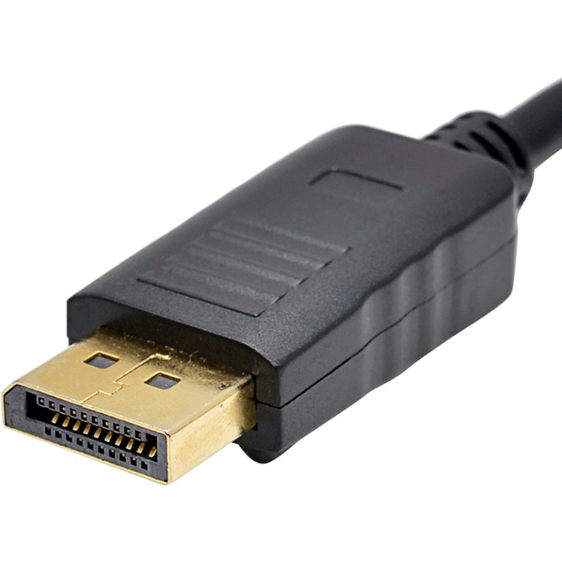 Перехідник STLAB DisplayPort - VGA Black (U-997) Додатково Для комп'ютерів, моніторів, моноблоків, неттопів, телевізорів, ноутбуків, проекторів