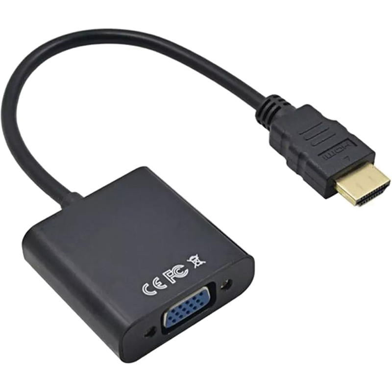 Зовнішній вигляд Перехідник STLAB HDMI - VGA Black (U-990 Pro BTC)