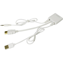 Перехідник STLAB HDMI - VGA+3.5 White (U-990 white)