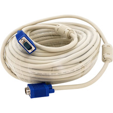 Кабель MERLION VGA-VGA 20м White (YT-VGA(M)/(M)3+4WH-20m)