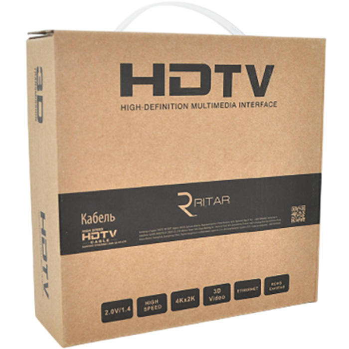 Кабель RITAR Premium PL-HD94 HDMI-HDMI v1.4 Ultra HD 1080P 20 м (YT-HDMI(M)/(M)V1.4-20.0m) Тип роз'єму HDMI - HDMI