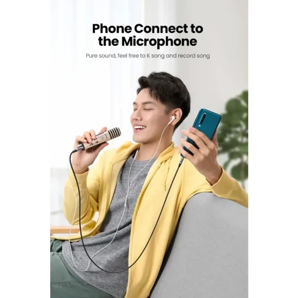 Кабель UGREEN AV183 3.5 мм - 3.5 мм 1.5 m Black (90403185) Длина 1.5