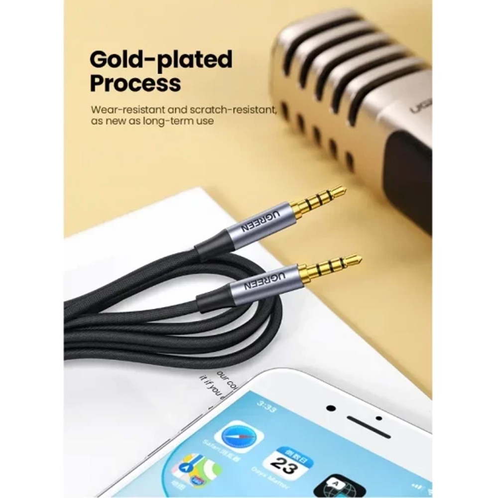 Кабель UGREEN AV183 3.5 мм - 3.5 мм 1.5 m Black (90403185) Тип разъема 3.5 - 3.5