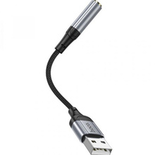 Переходник HOCO LS36 USB - 3.5 мм Black (6942007608879)
