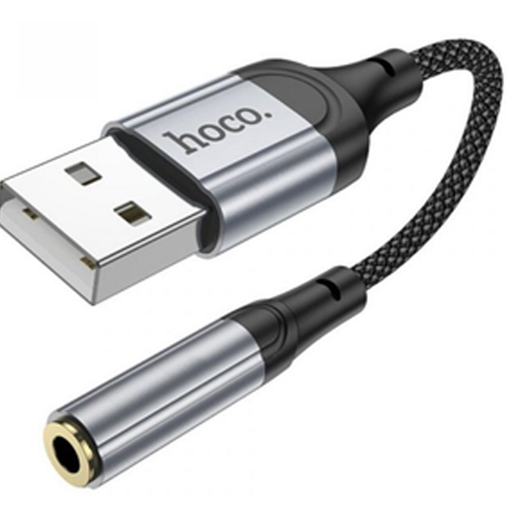 Переходник HOCO LS36 USB - 3.5 мм Black (6942007608879) Вид переходник