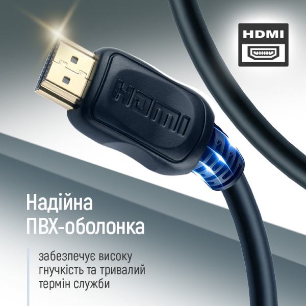 Зображення Кабель COLORWAY HDMI-HDMI 4K/60 Гц 5 м Black (CW-CBHD080-BK)