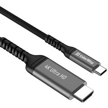 Кабель COLORWAY USB Type-C - HDMI 4K 60Hz 2м Black (CW-CBCHD077-BK)