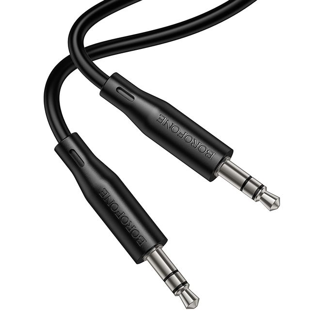 Кабель BOROFONE BL26 3,5-3,5 мм 1м Black (6941991122170) Конектори папа-папа