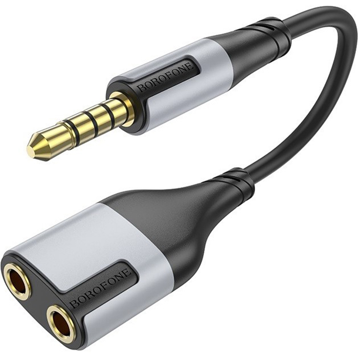 Перехідник BOROFONE BL19 Creator 2-in-1 3.5 mm Black (6941991108341) Вид перехідник