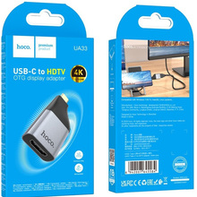 Перехідник HOCO UA33 USB Type-C - HDTV Metal Gray (6942007645584)