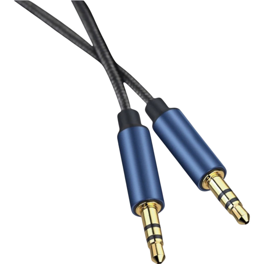 Кабель REMZONA AUX 3.5 - 3.5 1m CJJ1-02BL Blue (6958729012092) Коннекторы папа-папа
