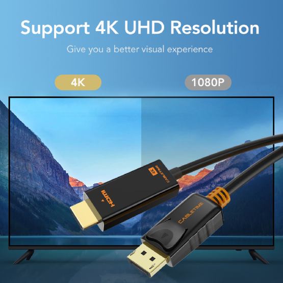 Кабель CABLETIME DisplayPort - HDMI 1.8 м Black (CA915316) Тип разъема DisplayPort - HDMI