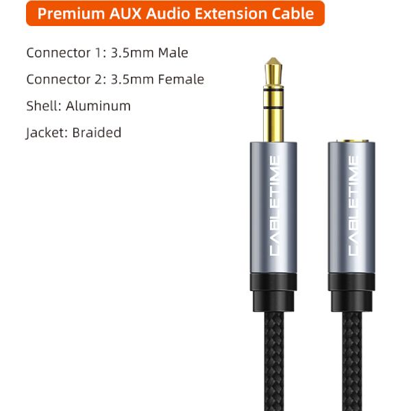 Кабель CABLETIME 3.5 мм - 3.5 мм 3 м Black (CA915255) Вид кабель