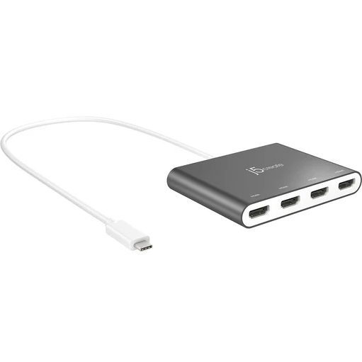 Переходник J5CREATE JCA366-N USB Type-C - 4 x HDMI Silver