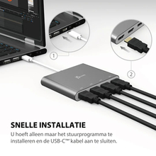 Переходник J5CREATE JCA366-N USB Type-C - 4 x HDMI Silver