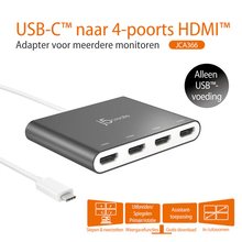 Переходник J5CREATE JCA366-N USB Type-C - 4 x HDMI Silver