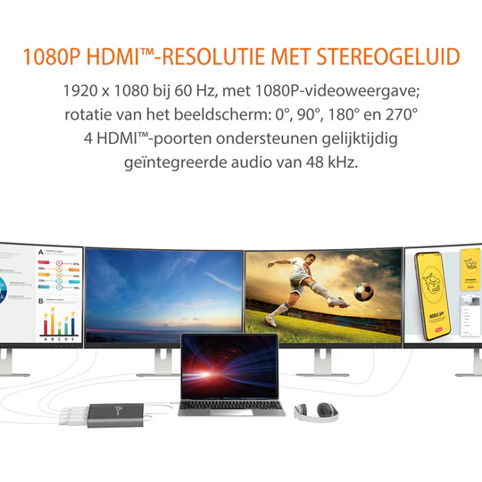 Покупка Переходник J5CREATE JCA366-N USB Type-C - 4 x HDMI Silver