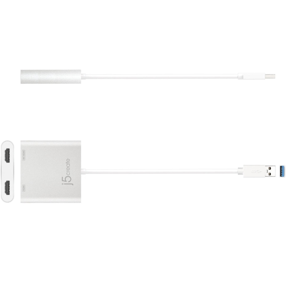 Перехідник J5CREATE JUA365-N USB - 2 x HDMI Silver Тип роз'єму USB - 2 x HDMI 