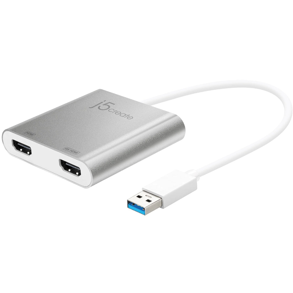 Перехідник J5CREATE JUA365-N USB - 2 x HDMI Silver Вид перехідник