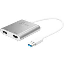 Перехідник J5CREATE JUA365-N USB - 2 x HDMI Silver