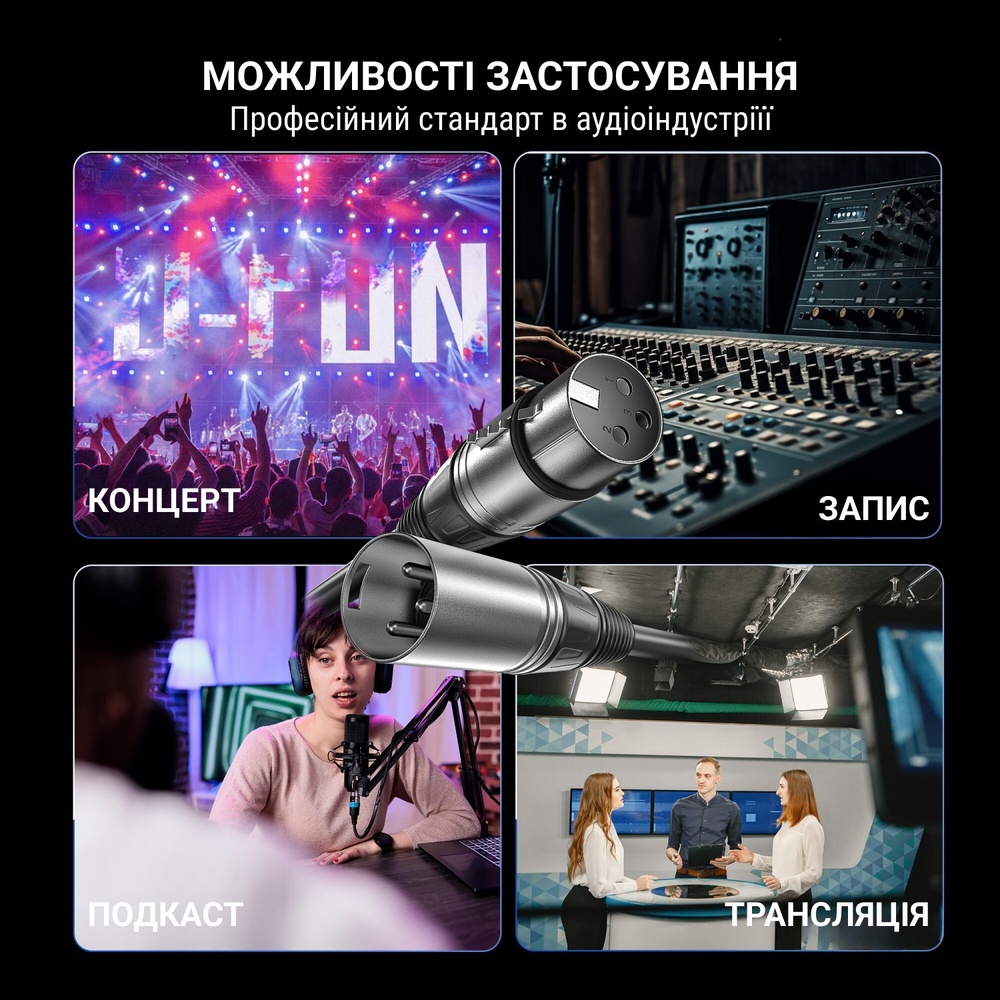 Внешний вид Кабель FIFINE L9C XLR Male to Femal 1.8 м Black