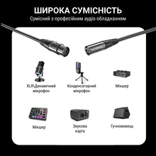 Кабель FIFINE L9C XLR Male to Femal 1.8 м Black