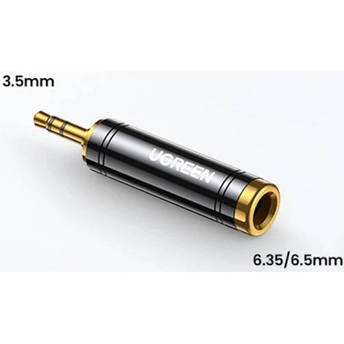Перехідник UGREEN 3.5mm M to 6.35mm F AV168 Black (60711) Тип роз'єму 3.5 (тато) - 6.3 (мама)