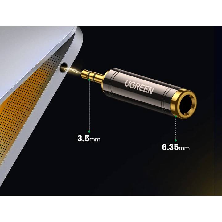 Фото Перехідник UGREEN 3.5mm M to 6.35mm F AV168 Black (60711)