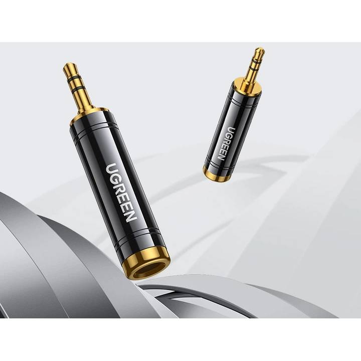 Перехідник UGREEN 3.5mm M to 6.35mm F AV168 Black (60711) Конектори папа-мама