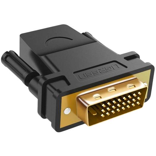 Перехідник UGREEN DVI 24+1 M to HDMI F Black (20124)