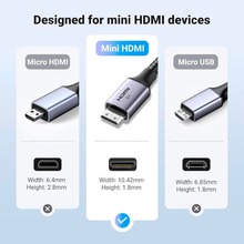 Кабель UGREEN HD163 HDMI-HDMI mini 1 м Black (15514)