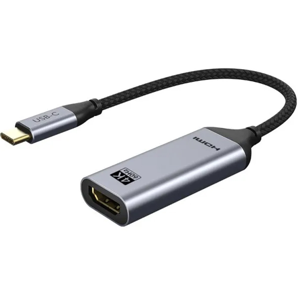 Перехідник CABLETIME CP10B USB Type-C (M) - HDMI (F) 0.2 м Grey (CA915385)