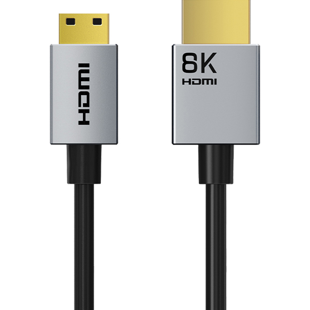 Кабель CABLETIME CH15E mini HDMI (M) - HDMI (M) 8K/60Hz 48Gbps 0.5 м Black (CA915859) Конектори папа-папа