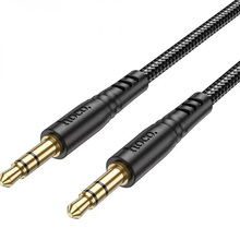 Кабель HOCO UPA24 3.5mm - 3.5mm male nylon braid 1m Black (6931474789136)