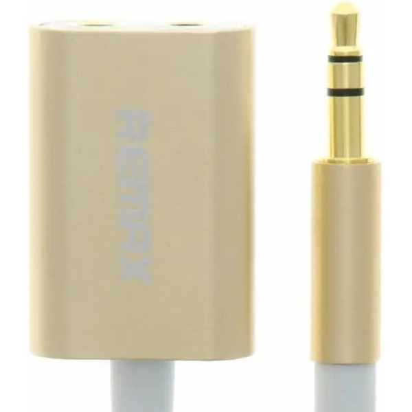 Кабель REMAX RL-S20 Sharing 3.5 мм - 2x3.5 мм Gold (2000700007109) Тип роз'єму 3.5 - 2 x 3.5